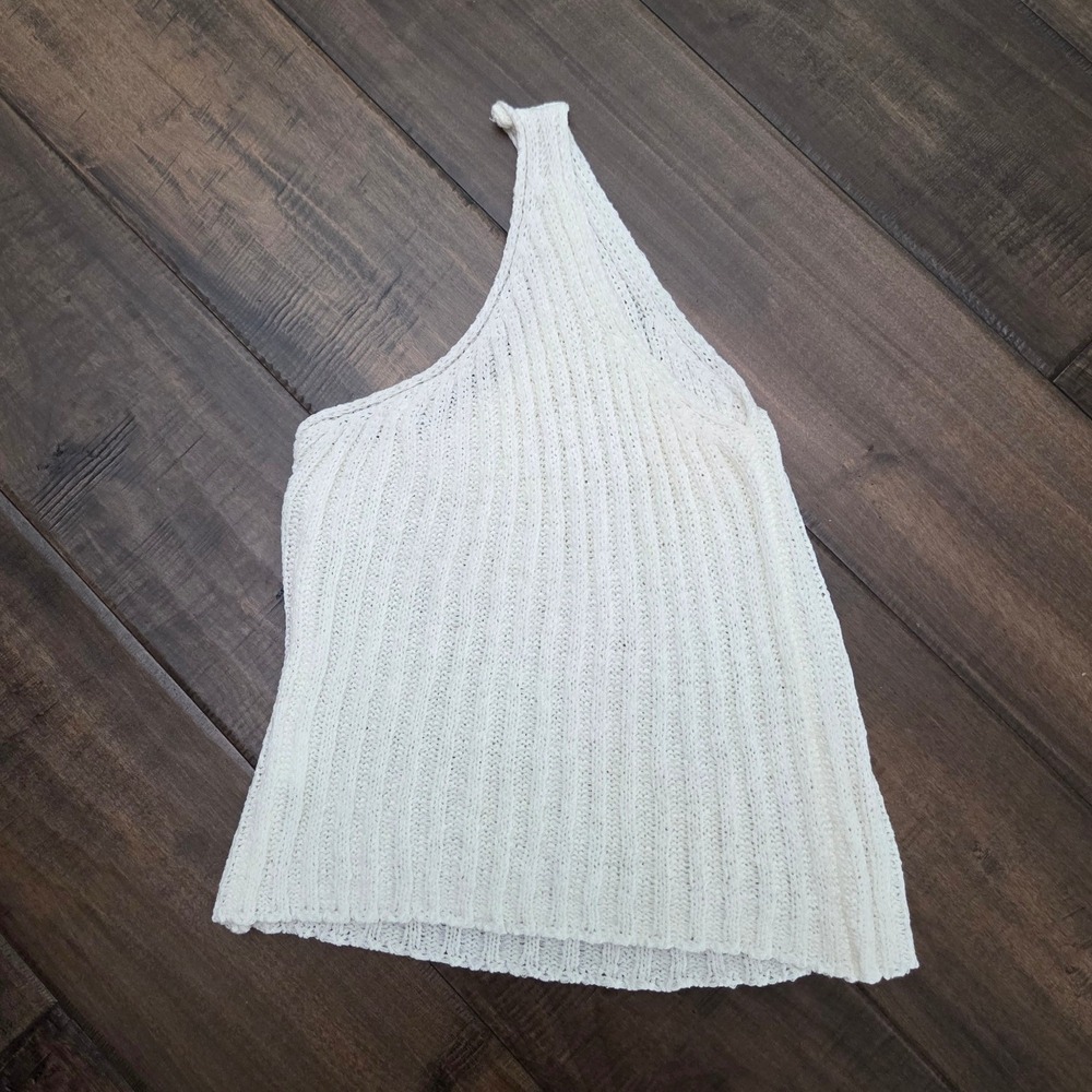 T275. Knit One-Shoulder Tank Top
